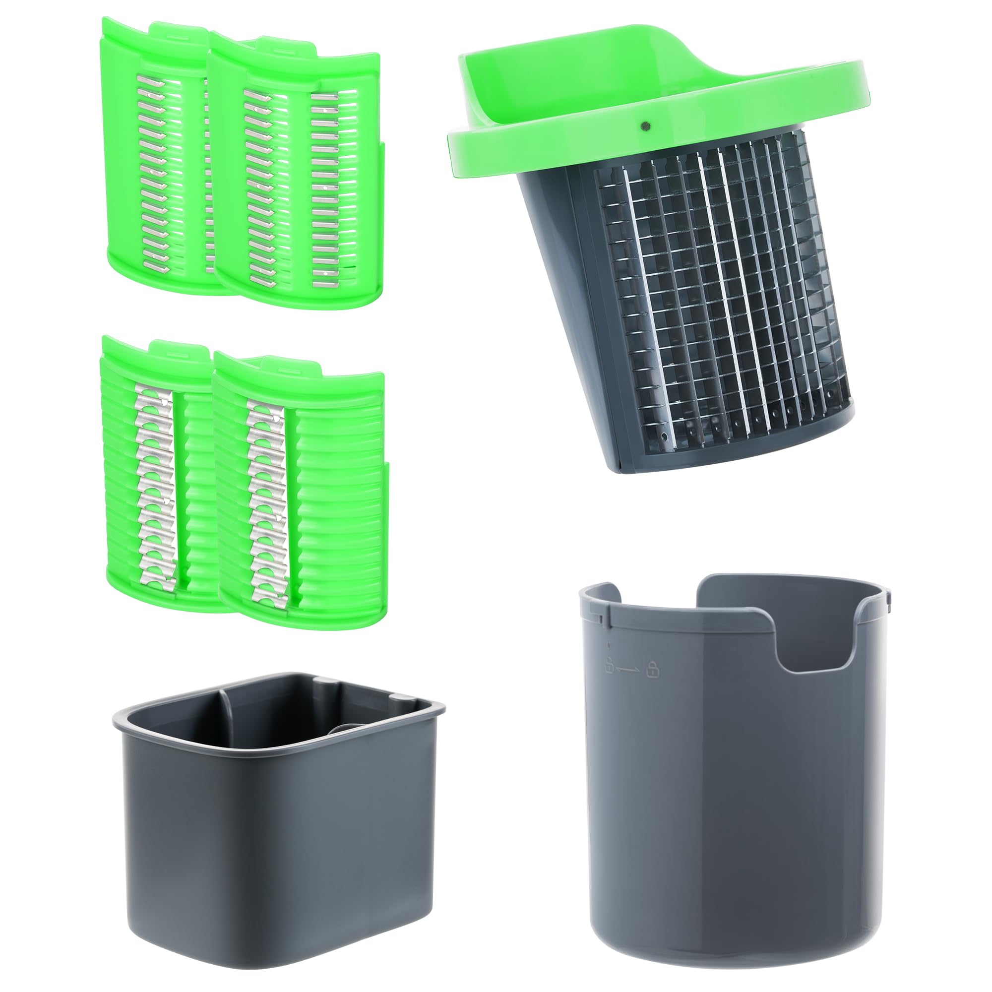 Genius Nicer Dicer Electro Zubehör-Set, 7-teilig, 3 Einsätze