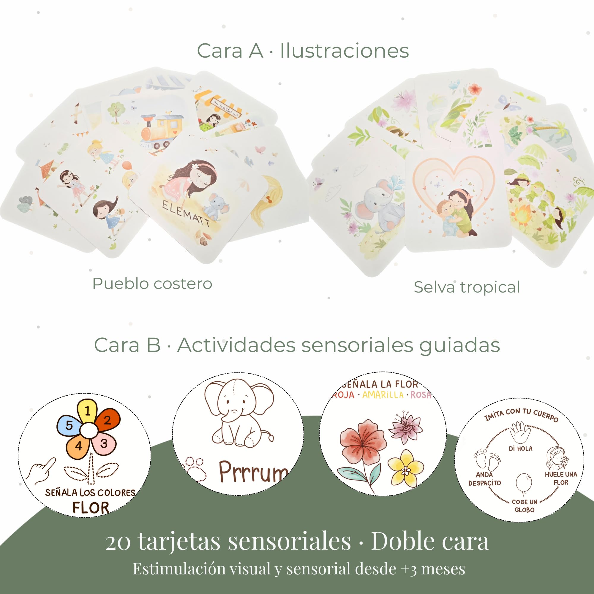 Alfombra Bebe Acolchada Plegable 150x180 cm – 1,5 cm XPE Extra Gruesa, Reversible y Antideslizante | Incluye Bolsa Premium y 20 Tarjetas Sensoriales – elematt