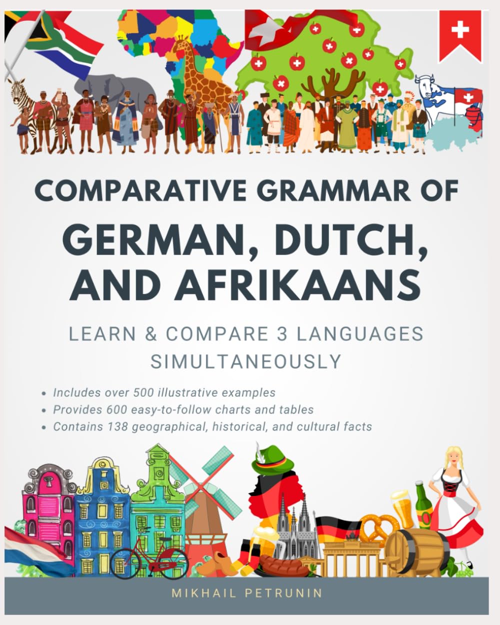 Comparative Grammar of German, Dutch and Afrikaans: Learn & Compare 3 Languages Simultaneously      Paperback – March 15, 2024
