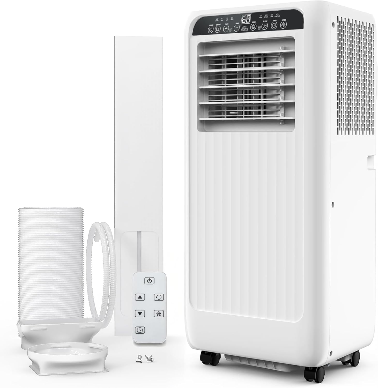 8000 BTU Portable Air Conditioners, 3 in-1 Portable AC Unit Up to 350 Sq.Ft with Dehumidifier, Quiet Air Conditioner with Remote Control, Fast Cool, 24H Timer, Bedroom, Office, Apartments, Black
