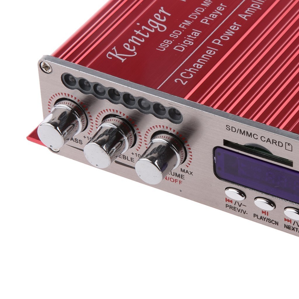 Primer pla de la amplifier's front panel controls