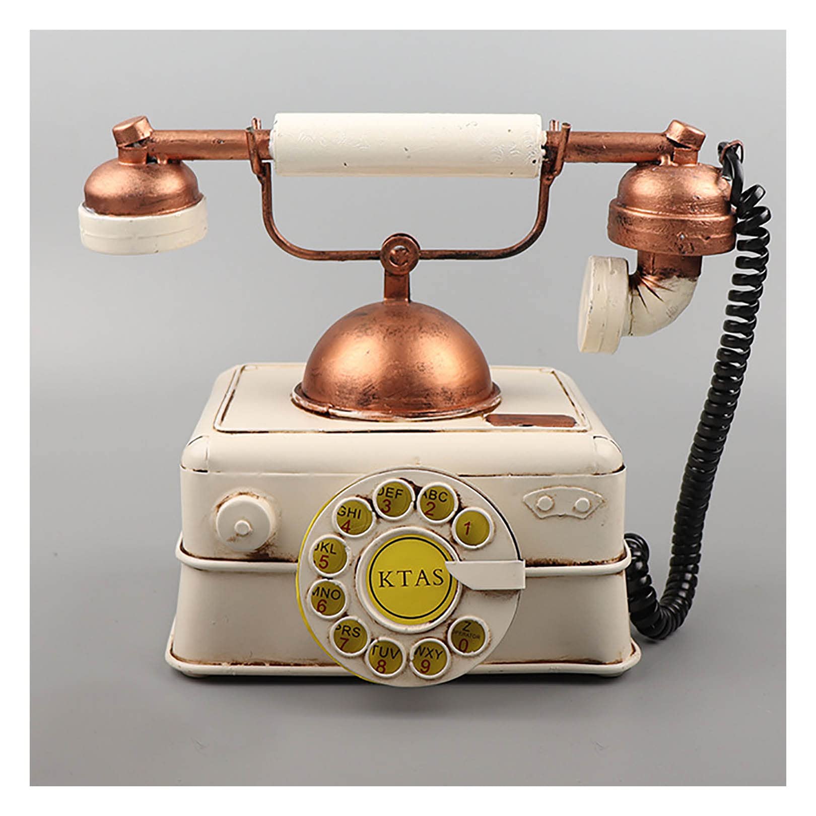 Téléphone Vintage Antique Téléphone de Bureau Rétro Téléphone Rotatif Antique Combiné Bureau Bureau À Domicile Vintage Décoratif Téléphone