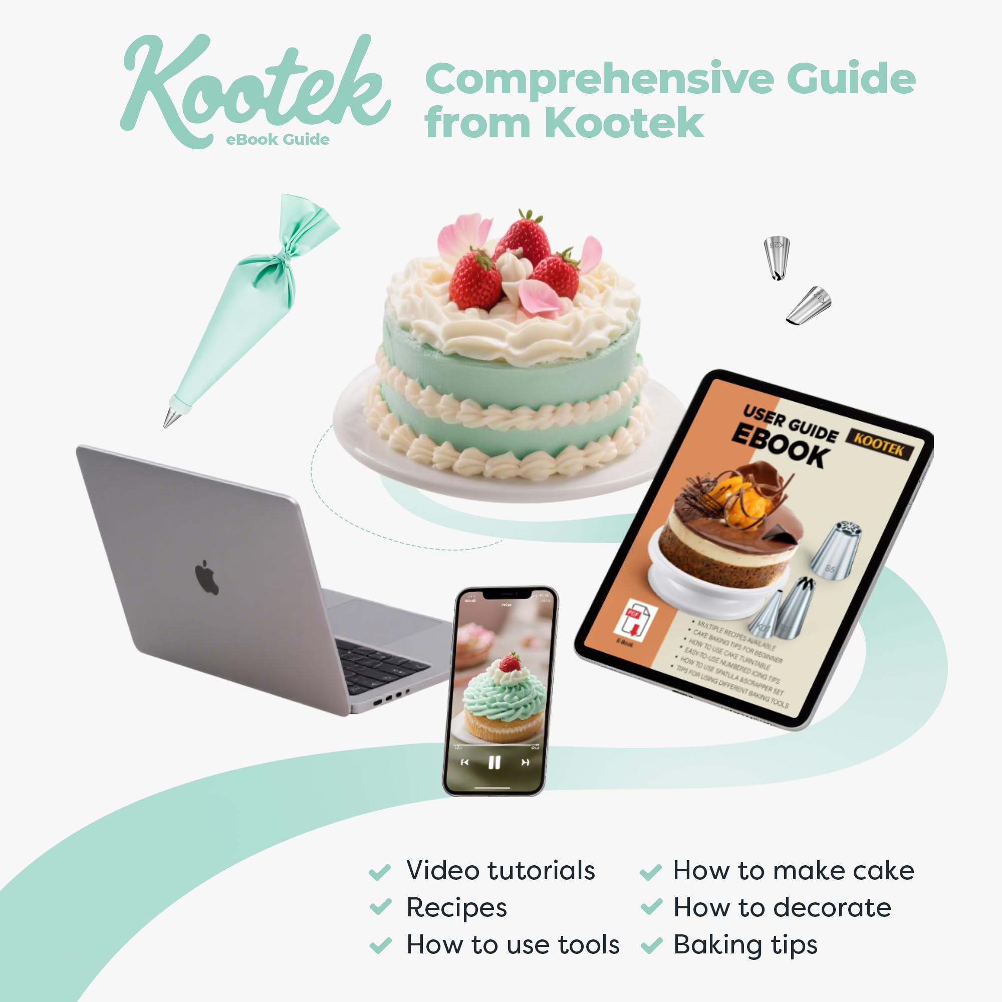 Kootek Cake Decorating Kit - 158pcs Baking Tools -7 Kootek Cake Decorating Kit - 158pcs Baking Tools -7
