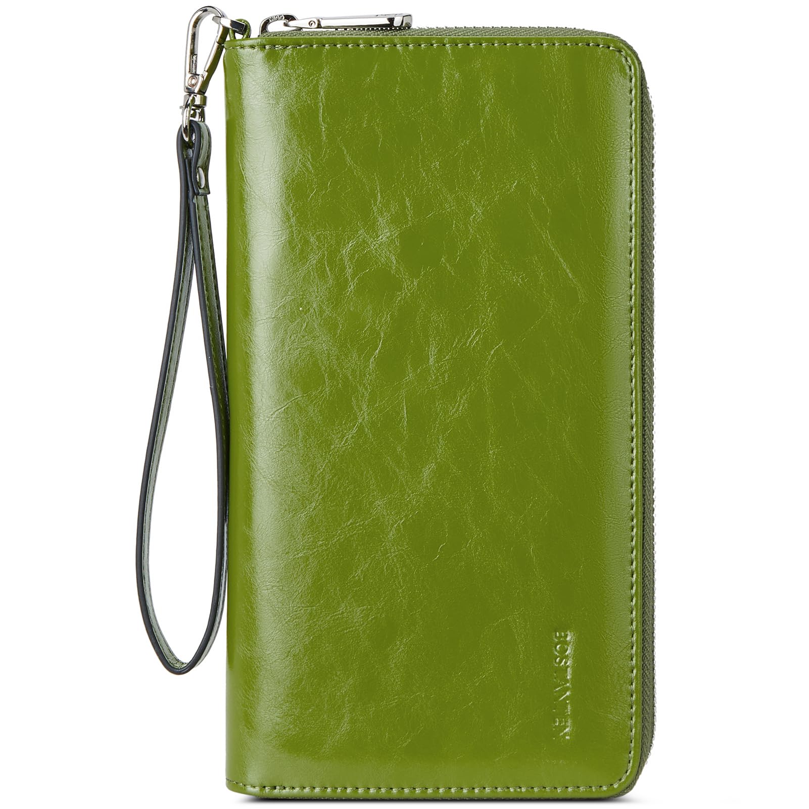 Leather Wallet for Women RFID Blocking Zip Around Credit Cards Holder Phone Clutch