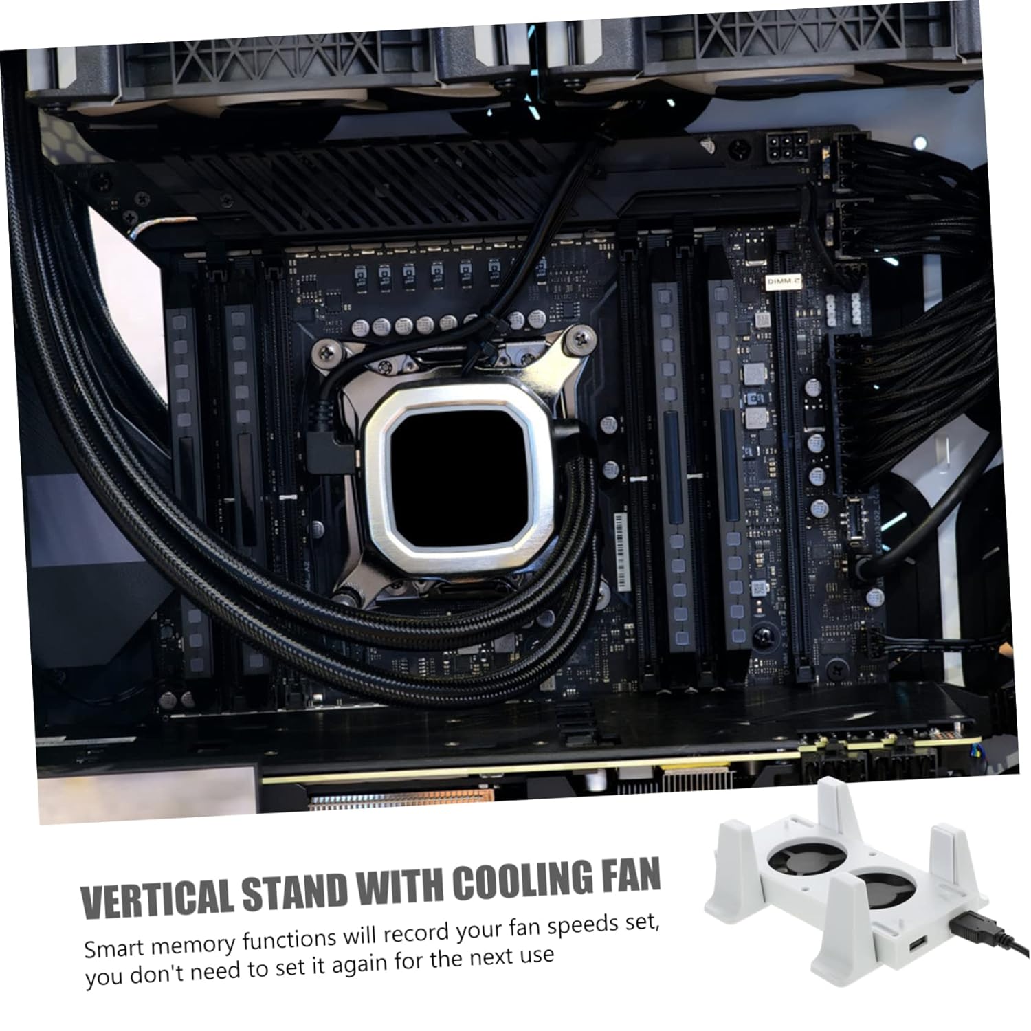 SWOOMEY 1set Cooling Fan Base for Adjustable Dual Fan Stand with Speed Levels Usb Charging Data Ports Heat Dissipation for Enhanced Airflow and Console Performance