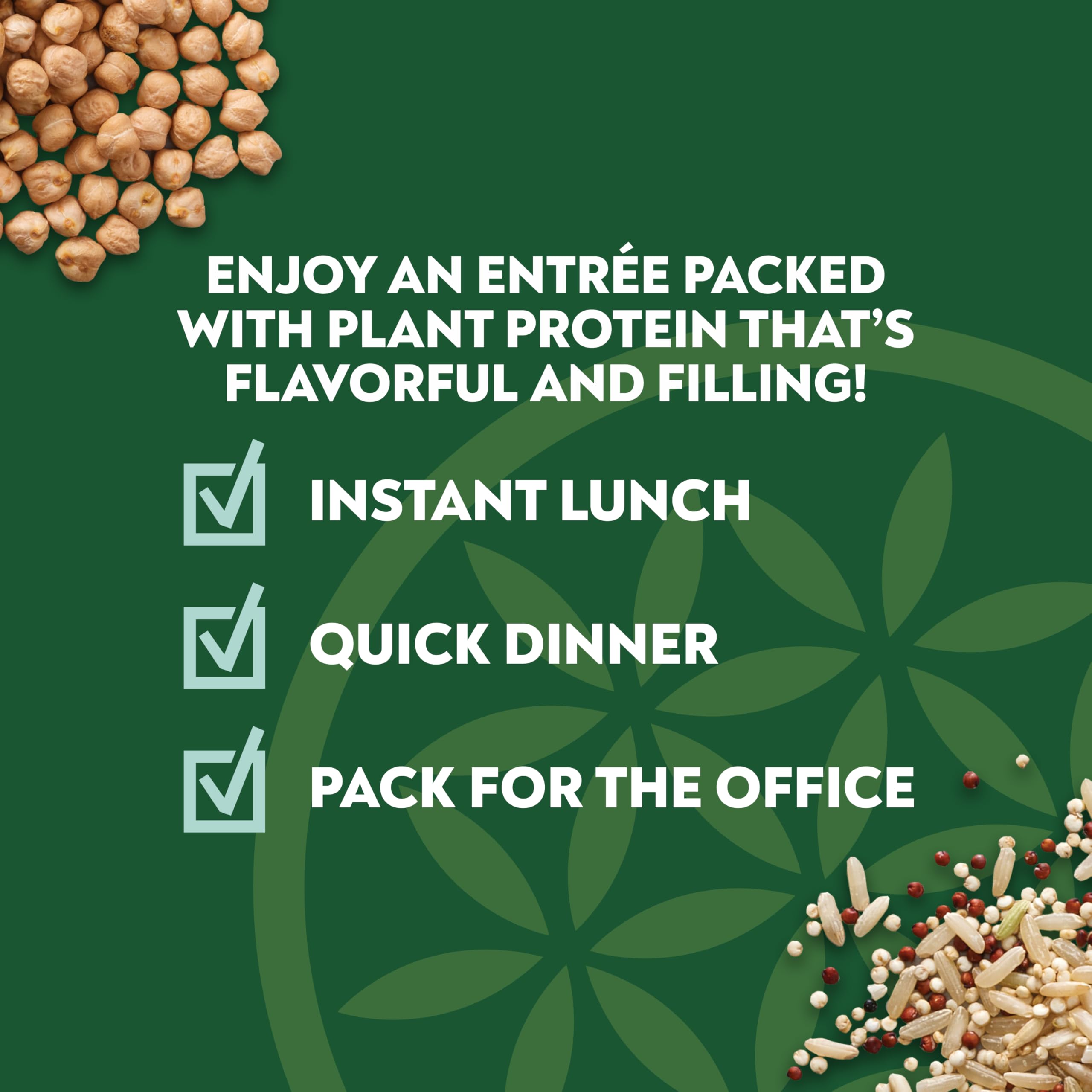 SEEDS OF CHANGE Organic High Protein Bowl Garden Pesto, Prepared Entrée, Microwave in 90 Seconds, 9 oz (Pack of 6)