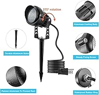 Vista 3 de Foco que cambia de color con temporizador, luces LED IP65 que cambian de color, luces LED IP65 impermeables para exteriores, soporte de metal