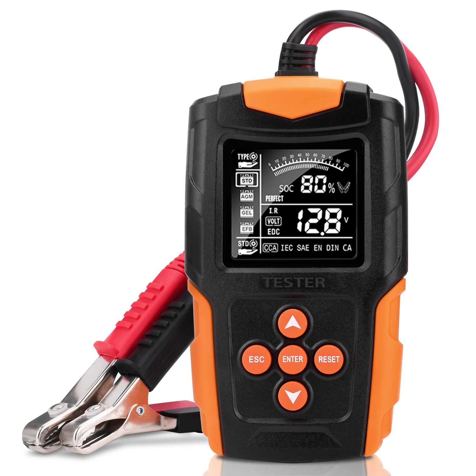Autoaccutester 12 V/24 V Automotive Batterij Tester Digitale Auto Batterij Analyzer Opladen Zwengelen Tester For Auto Vrachtwagen Motorcycle Voertuig RV Extreme nauwkeurigheid en veiligheid Autoaccutester 12 V/24 V Automotive Batterij Tester Digitale Auto Batterij Analyzer Opladen Zwengelen Tester For Auto Vrachtwagen Motorcycle Voertuig RV Extreme nauwkeurigheid en veiligheid
