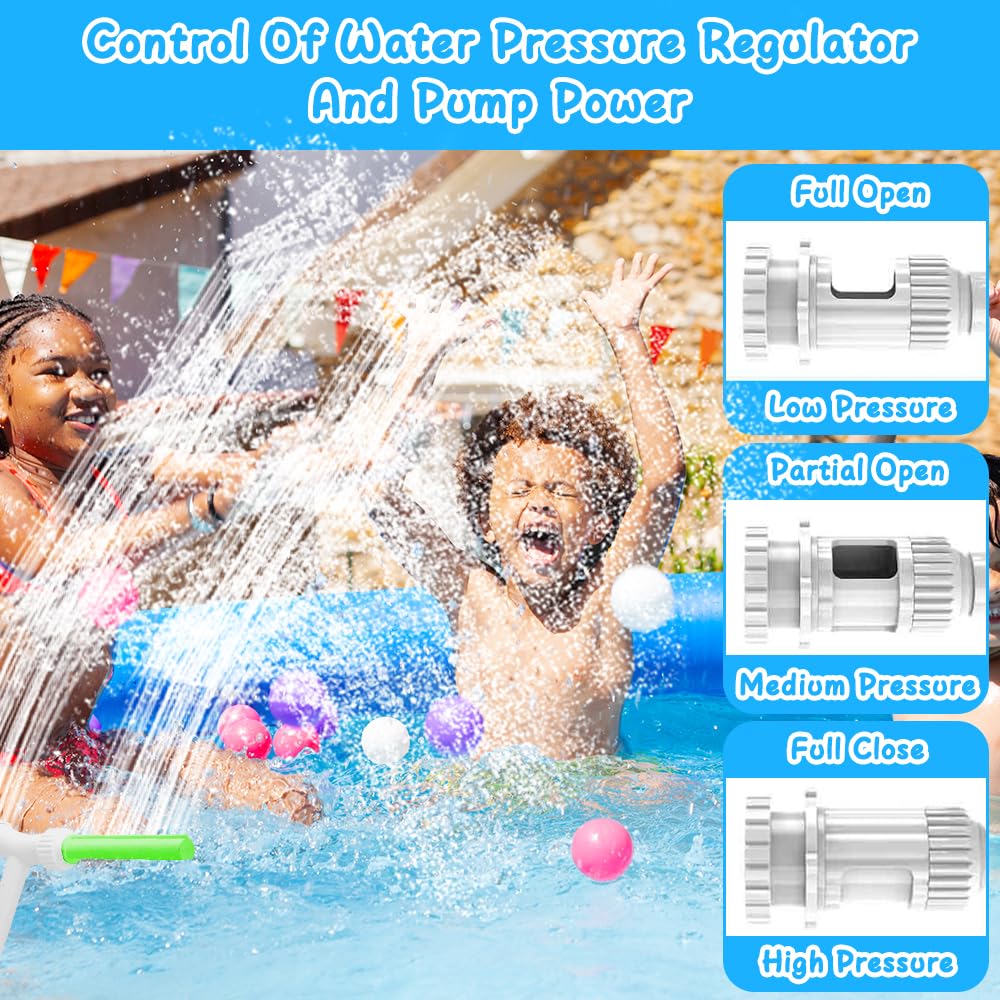 Fontana per Piscina, Cascata Piscina Interrate Spruzzo, Fontana d'acqua a doppio spray regolabile, Fontana Spray per piscina cascata Con Due Teste Di Fontana Regolazione A 360° Per Piscine E Giardini