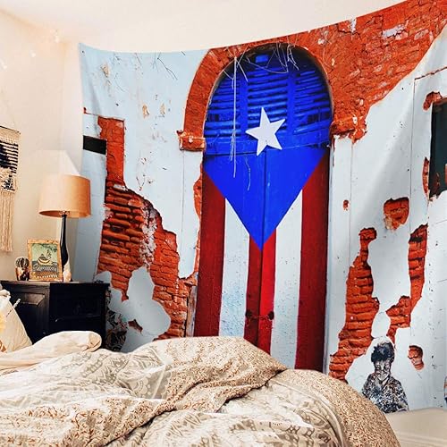 Miniatura 3 de LooPoP Tapiz para colgar en la pared del 4 de julio, tapices de bandera de Puerto Rico, estético, retro, para pared y puerta, tapiz patriótico a