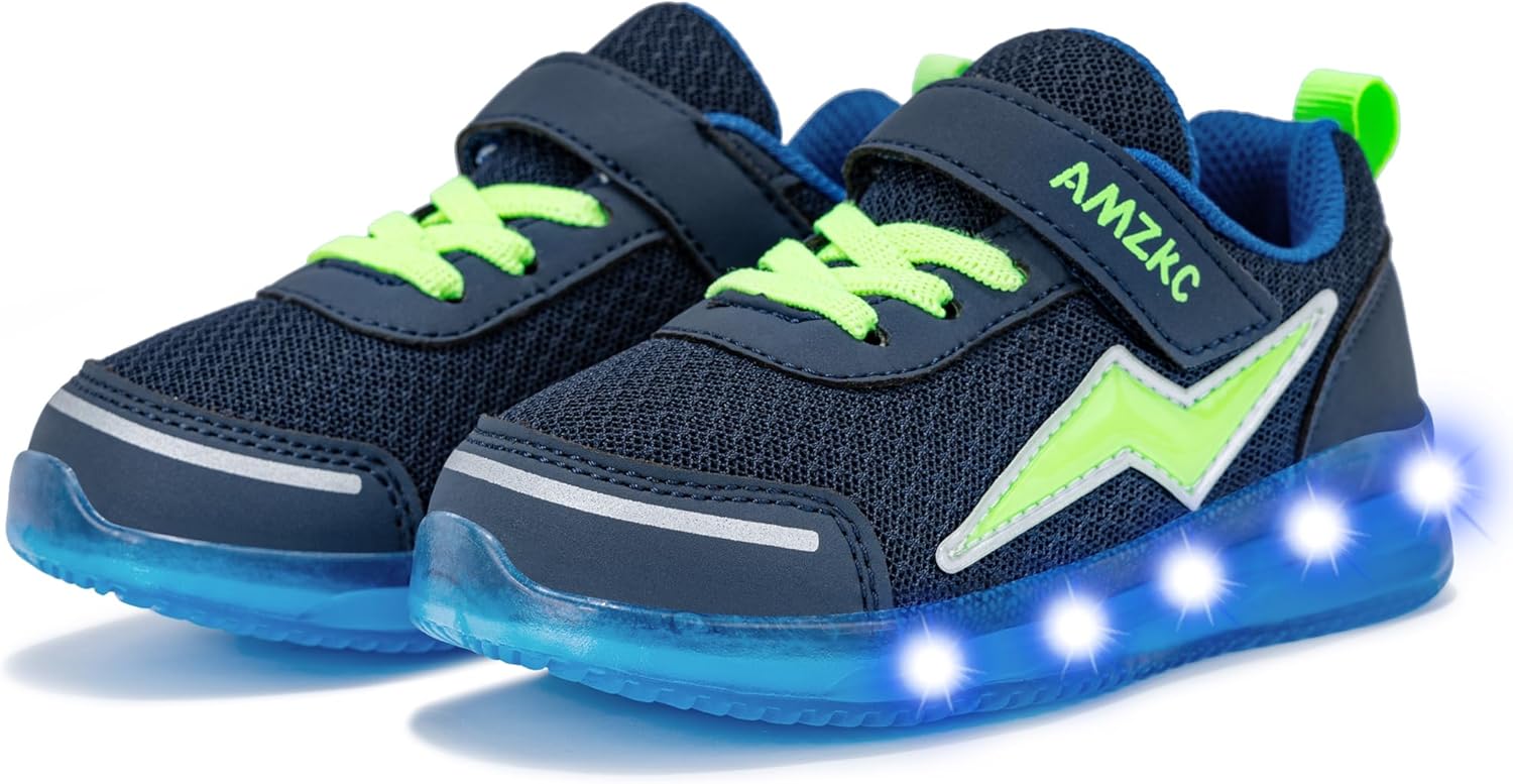 ZKA Toddler Light Up Shoes for Girls Boys Size 5 to Size 13 Sparkle Walking Running Tennis Casual Fashion Sport - Image 4