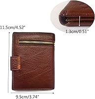 Vista 144 de Hombres Cool Eagle Wolf Caballo Totem Cuero Vaca Vertical Cartera Cremallera Multi-tarjeta Titular, Tótem de caballo, Minimalista