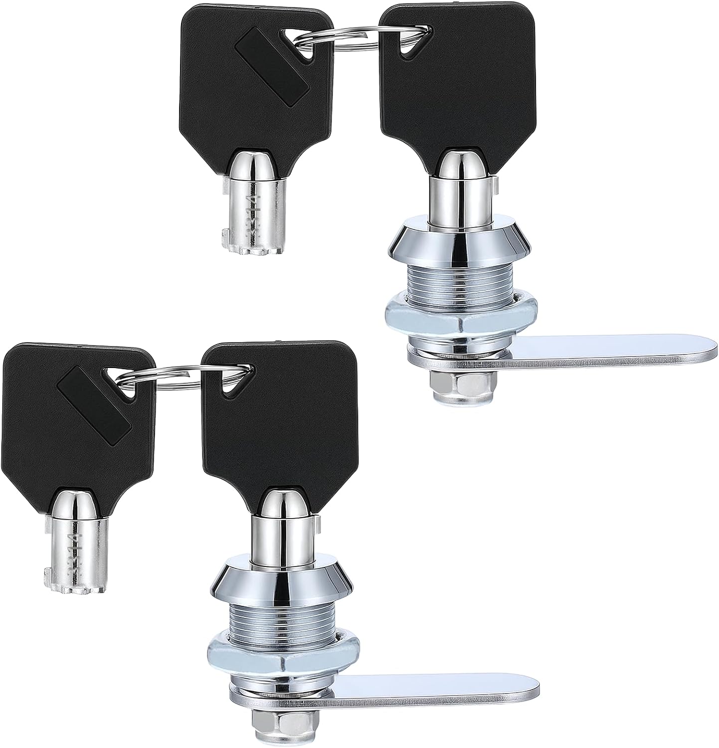 2 Pack Toolbox Lock with Keys, 5/8 Inch Tubular Lock and Key Set Cabinet Insert Linkage Drawer Locks Set Tool Box Replacement, Drawer, Cabinet