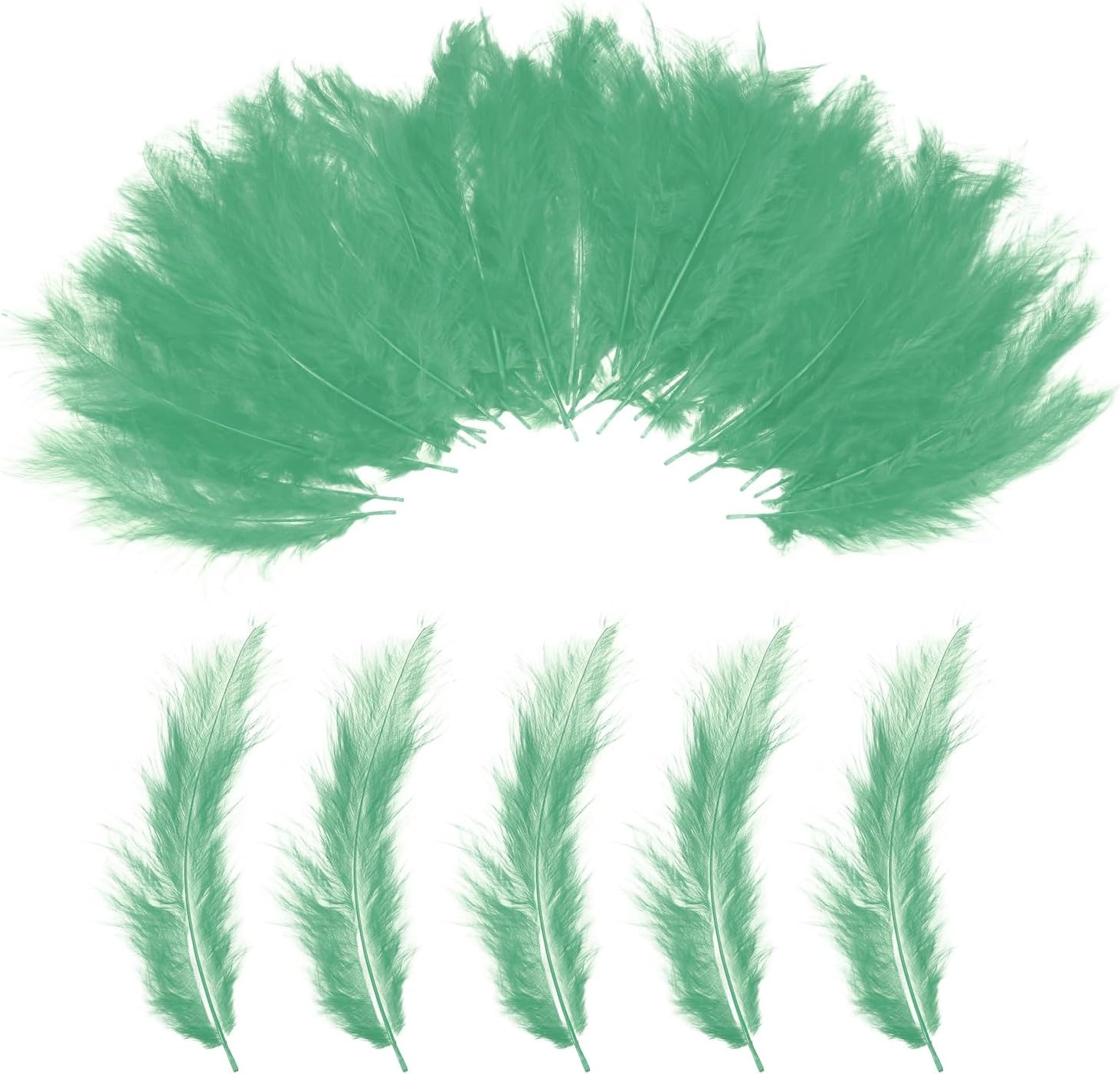PATIKIL 200 Pack Fluffy Turkey Marabou Feathers,4-6 Inches White Natural Turkey Feathers for Crafting Dream Catcher Fringe Trim Fly Tying Party Decorations