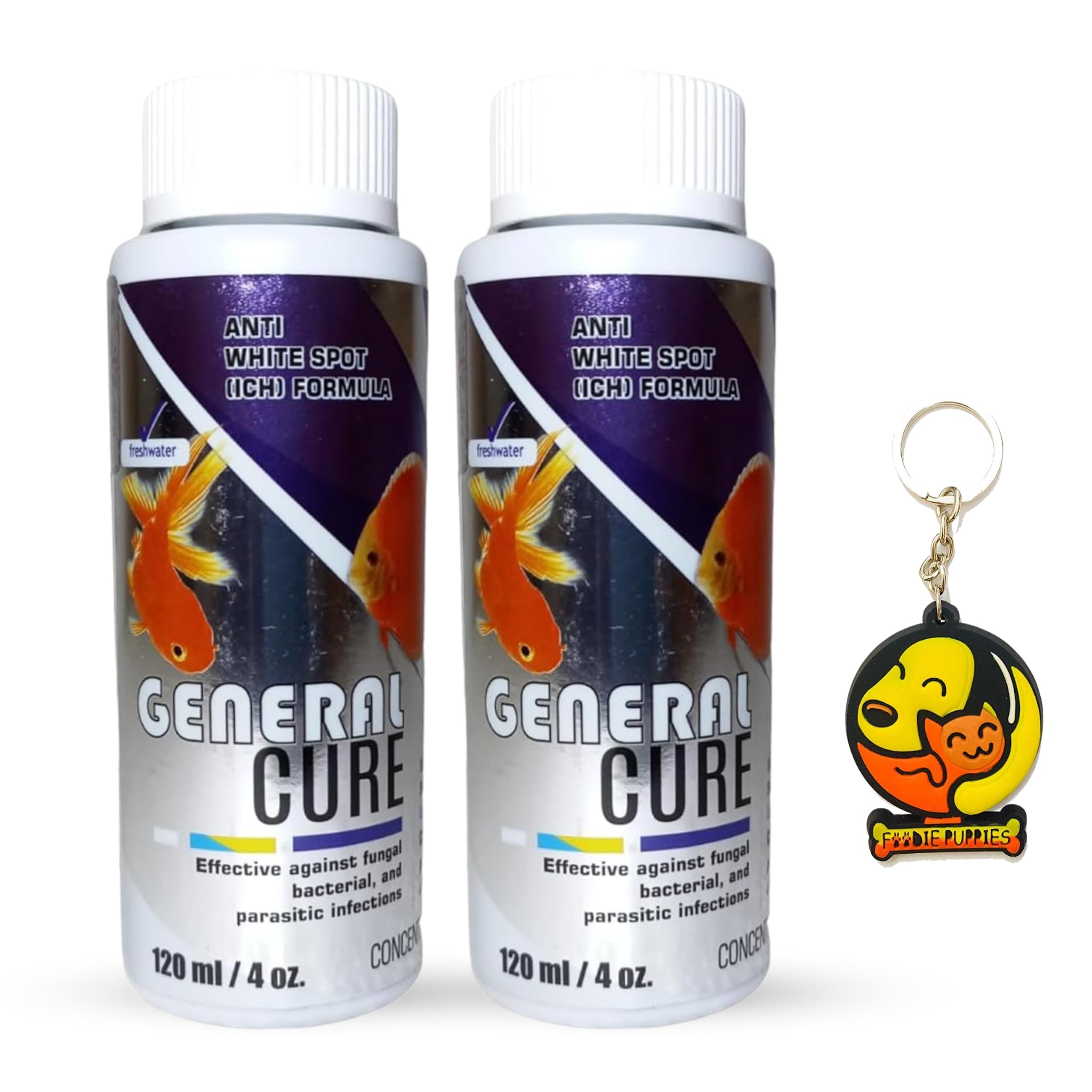 Foodie Puppies Aquatic Remedies General Cure - 120ml (Pack of 2) | Suitable for Fresh Water System | Anti White Spot Formula | Aquarium Water Medicine with Free Key Ring (B0CVXPWNM6) Amazon Price History, Amazon Price Tracker