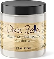 Vista 341 de Dixie Belle Paint Company - Pintura con acabado de tiza para muebles, color blanco lino (Drop Cloth), 8 fl oz, pintura mineral color blanco lino mate