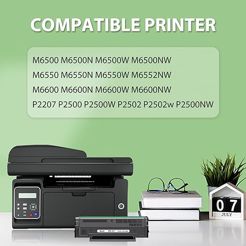 Miniatura 2 de Jmomy PB-211 Cartucho de tóner de repuesto para Pantum PB211 PB 211 Funciona con Pantum M6550 M6550N M6550W M6552NW M6600N M6600N M6600W P2207