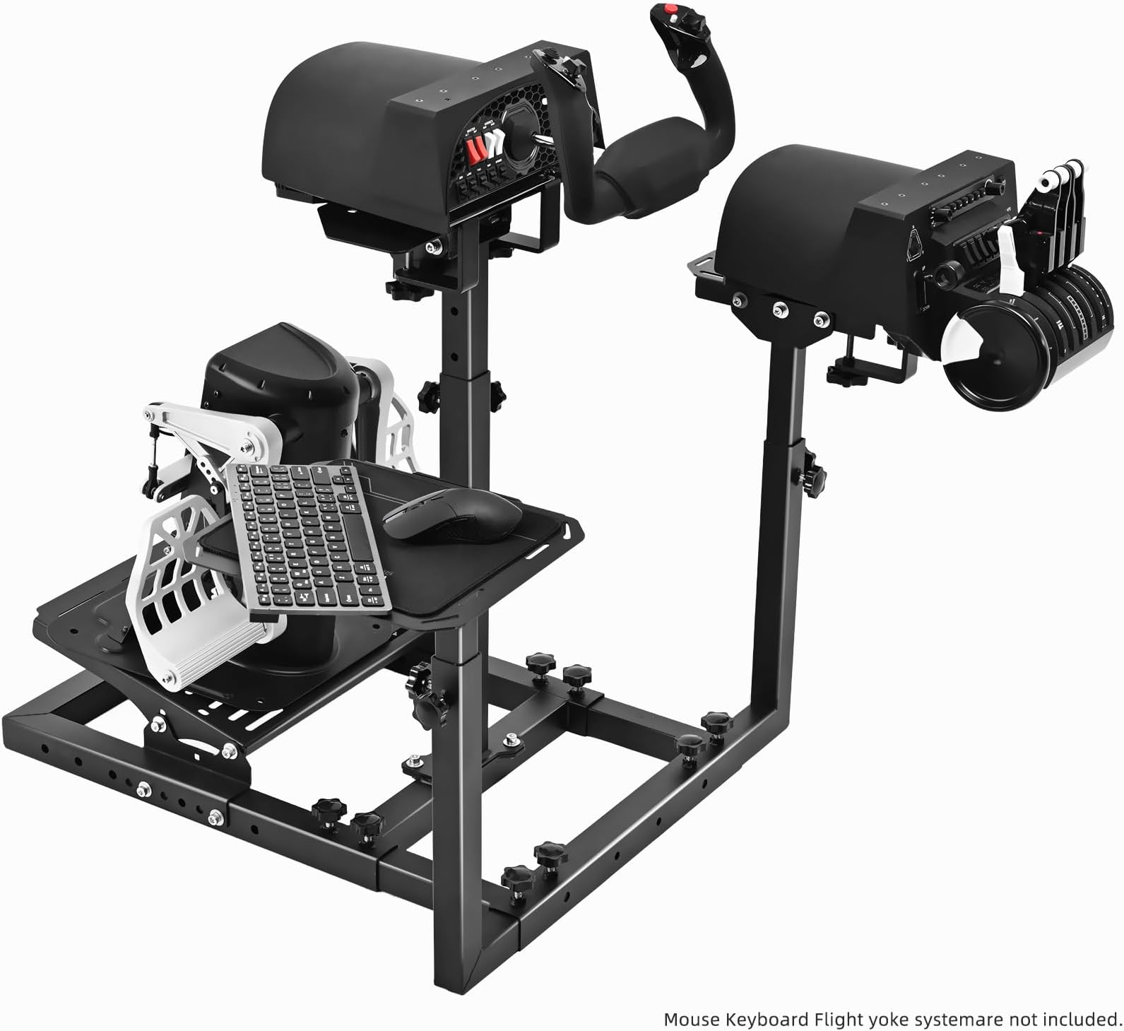 Marada Universal Flight Racing Simulator Stand,Hold Mouse and Keyboard | Fit for Thrustmaster,for Logitech,for Honeycomb,the Fight Sim Cockpit Electronic Device Not Included