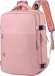 Mochila de Viagem Impermeável Unissex, Compatível com Bagagem de Mão, 10 Bolsos, com Porta USB, Compartimentos Separados