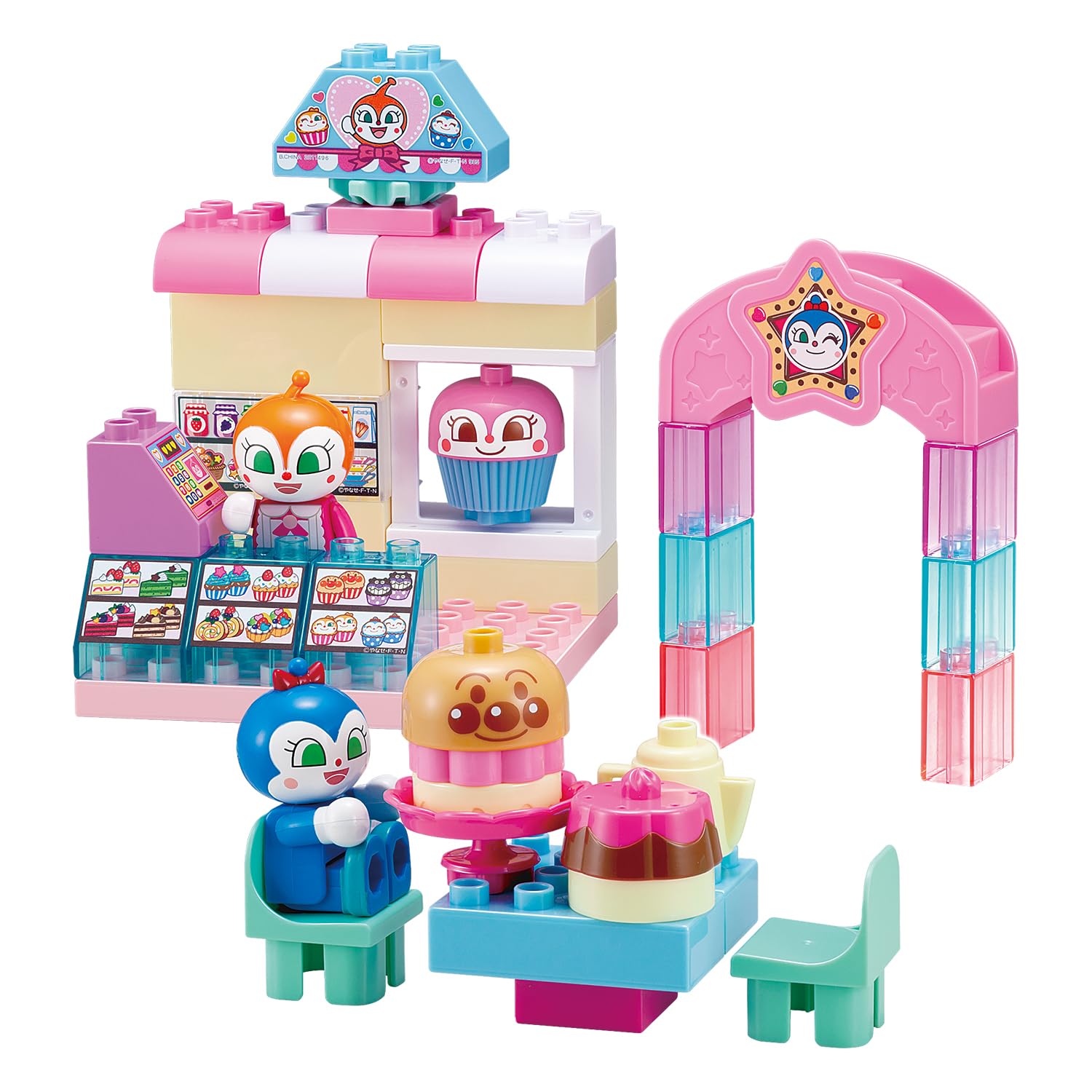 [バンダイ(BANDAI)] Blocklabo ブロックラボドキンちゃんとコキンちゃん♪キラキラおみせブロックバケツ