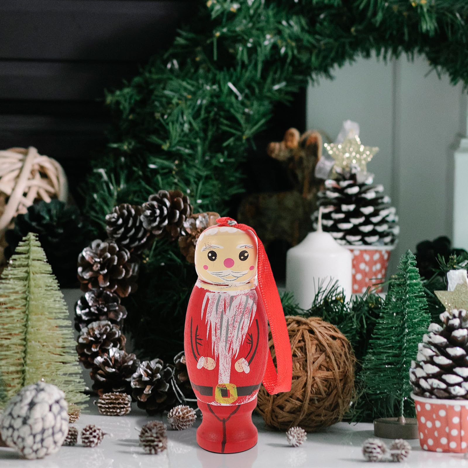 TOYANDONA 5 Stück Weihnachtsmann Hängedekoration, Rot für Kaffeehäuser