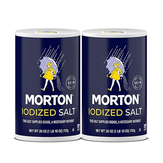 Morton Iodized Salt, All-Purpose, (26 oz), 2-Pack - All-Purpose, Perfect for Cooking & Table Use