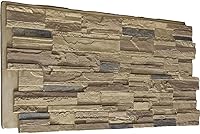 Vista 35 de Ekena Millwork - Panel lateral de piedra de imitación apilado en cascada