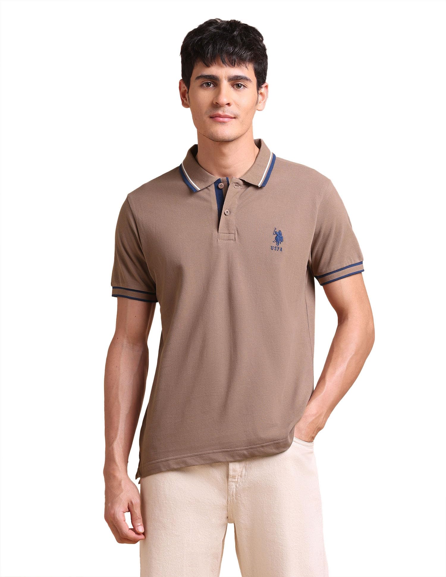 u.s. polo assn. Men Cotton Slim Fit Polo Shirt-picture-38