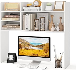 GIANTEX Estantería de Escritorio con 6 Estantes Abiertos, Mueble Organizador sobre Mesa con Kit Antivuelco, 94 x 24 x 85...