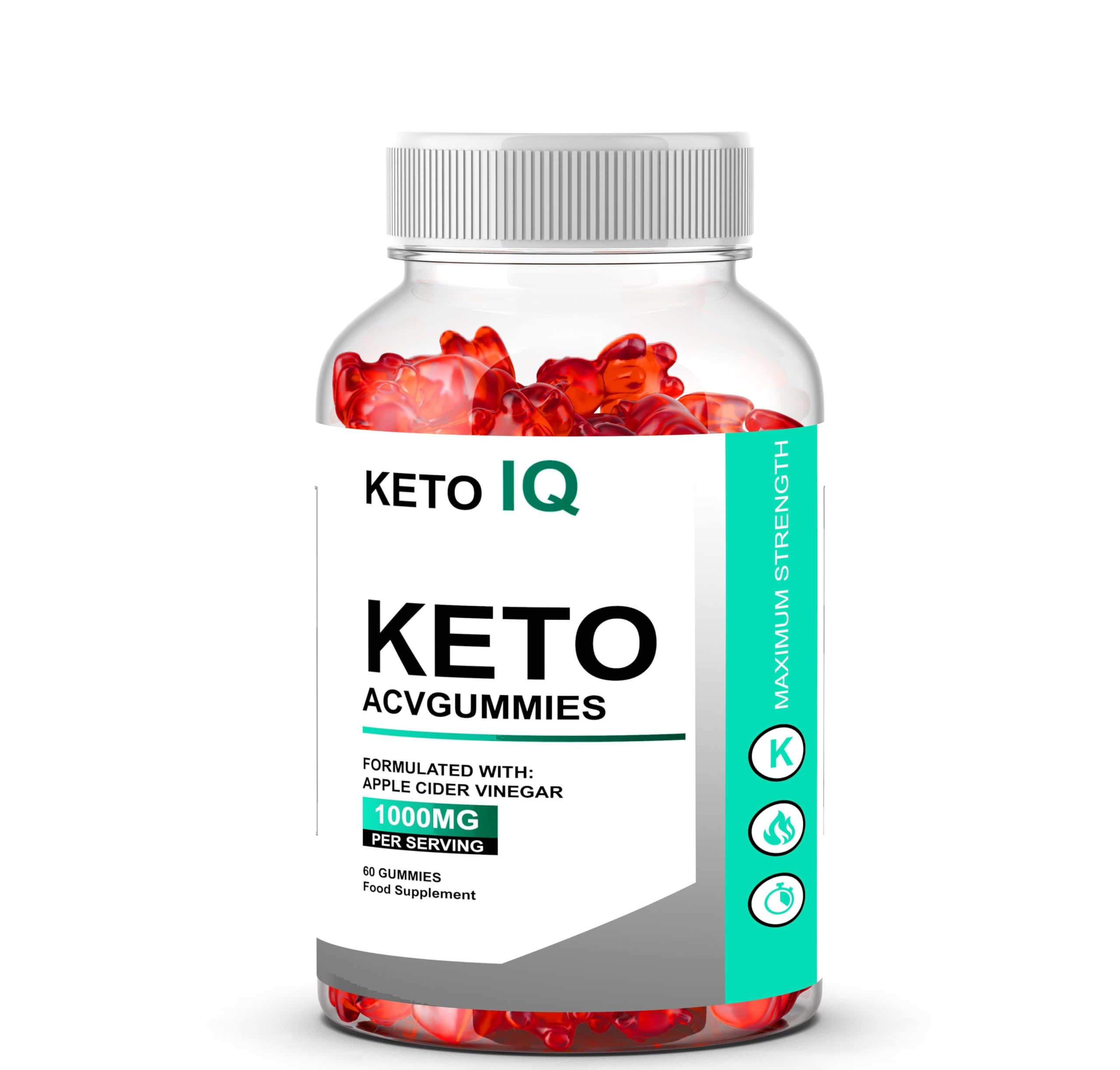 KetoIQ Keto ACV Gummies - Support Weight Management - All Natural - New & Sealed - Vegan - 1 Bottle