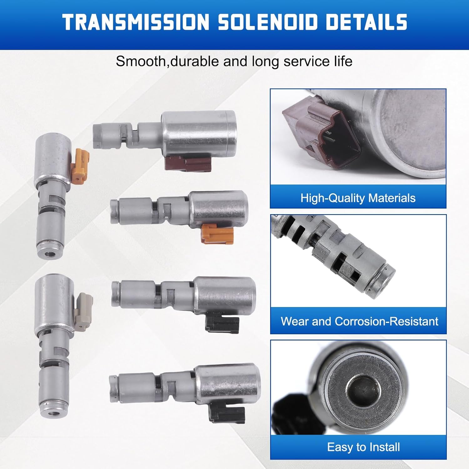 6PCS 09G Transmission Solenoids Valve TF-60SN GA6F21WA Transmission Solenoid Kit 6 Speed Automatic Compatible with Mini R52 R53 R55 R57 SL