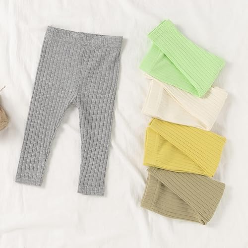 Miniatura 3 de Unikaka Paquete de 5 pantalones unisex para bebés de 0 a 48 meses en gris, blanco, negro, naranja y rosa