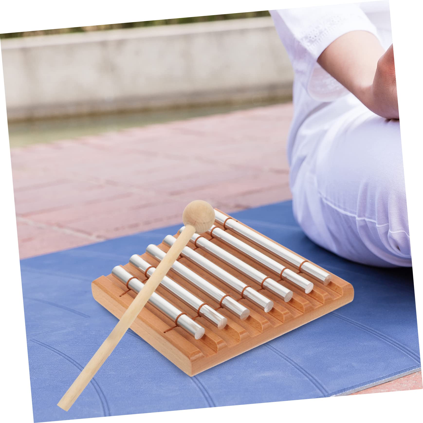 Beaupretty Set Campanelli a Percussione in Legno e Metallo 7 Toni per Ragazzo Ragazza, Strumento Musicale Educativo per Scuola e Casa, Gioco Didattico Coordinazione Mano-occhio, Regalo Feste
