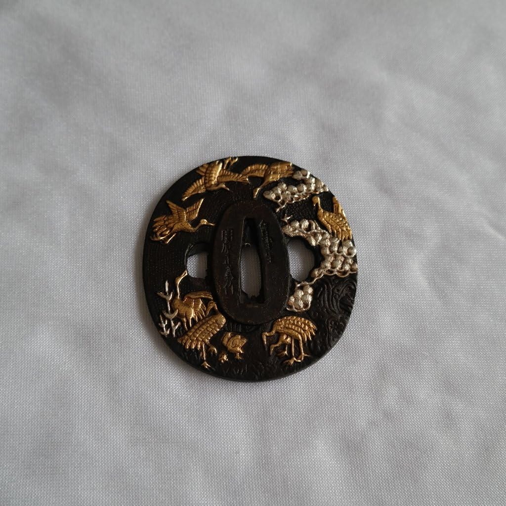 Japanese Sword (SEPPA-HABAKI-ITO) Gold-Plating Copper 054-065 Menuki Fuchi-Kashira Tsuba