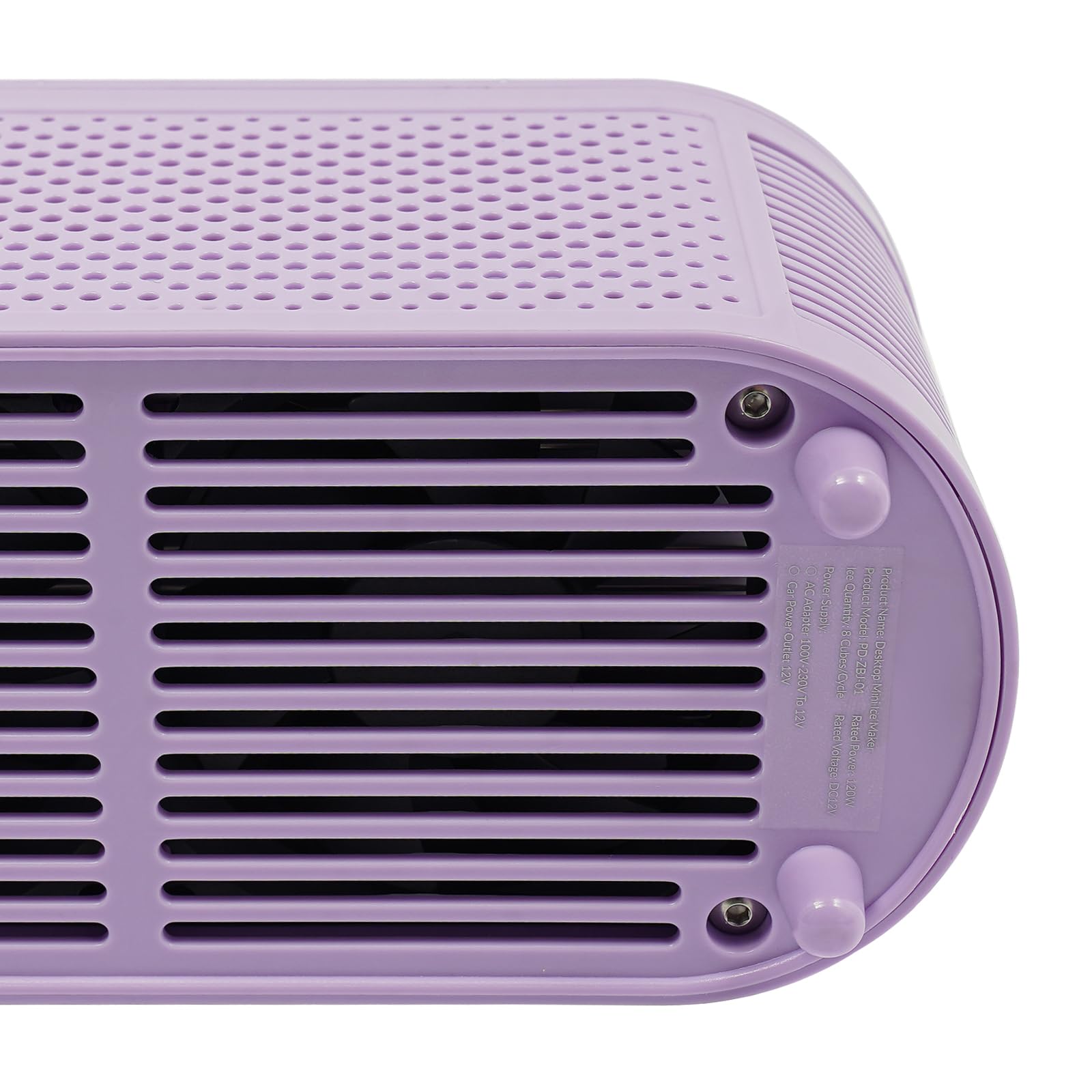 Gelatiera compatta, viola, 21,6 x 9,3 x 12,8 cm, mini gelatiera con attacco auto da 12 V, tecnologia a semiconduttore, silenziosa, portatile, per casa, auto e viaggi