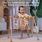 TUMAMA Arche d'activité bébé avec ours Spiral Toy, clips réglables et amovibles Sensory Stimulation Jouets suspendus Jouets bébé 0-3 3-6 mois, Poussettes pour nouveau-nés Bassinets Crib Carse Toy