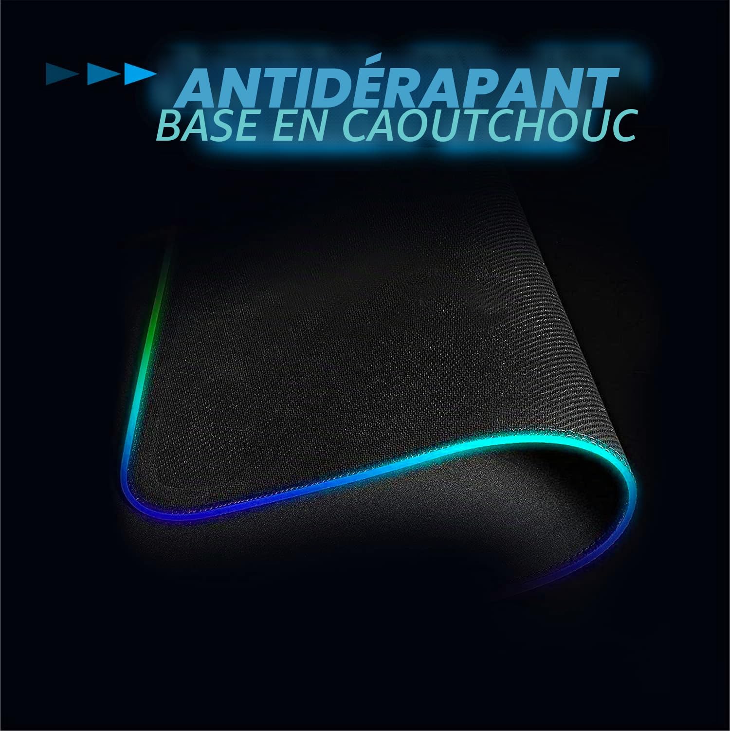 Grand Tapis de Souris Gamer XXXL RGB (900x400 mm) + Hub 4 Ports USB Inclus | 12 Modes de Rétroéclairage | Base Antidérapante en Caoutchouc | Gaming Mousepad Lumineux Ergonomique pour PC