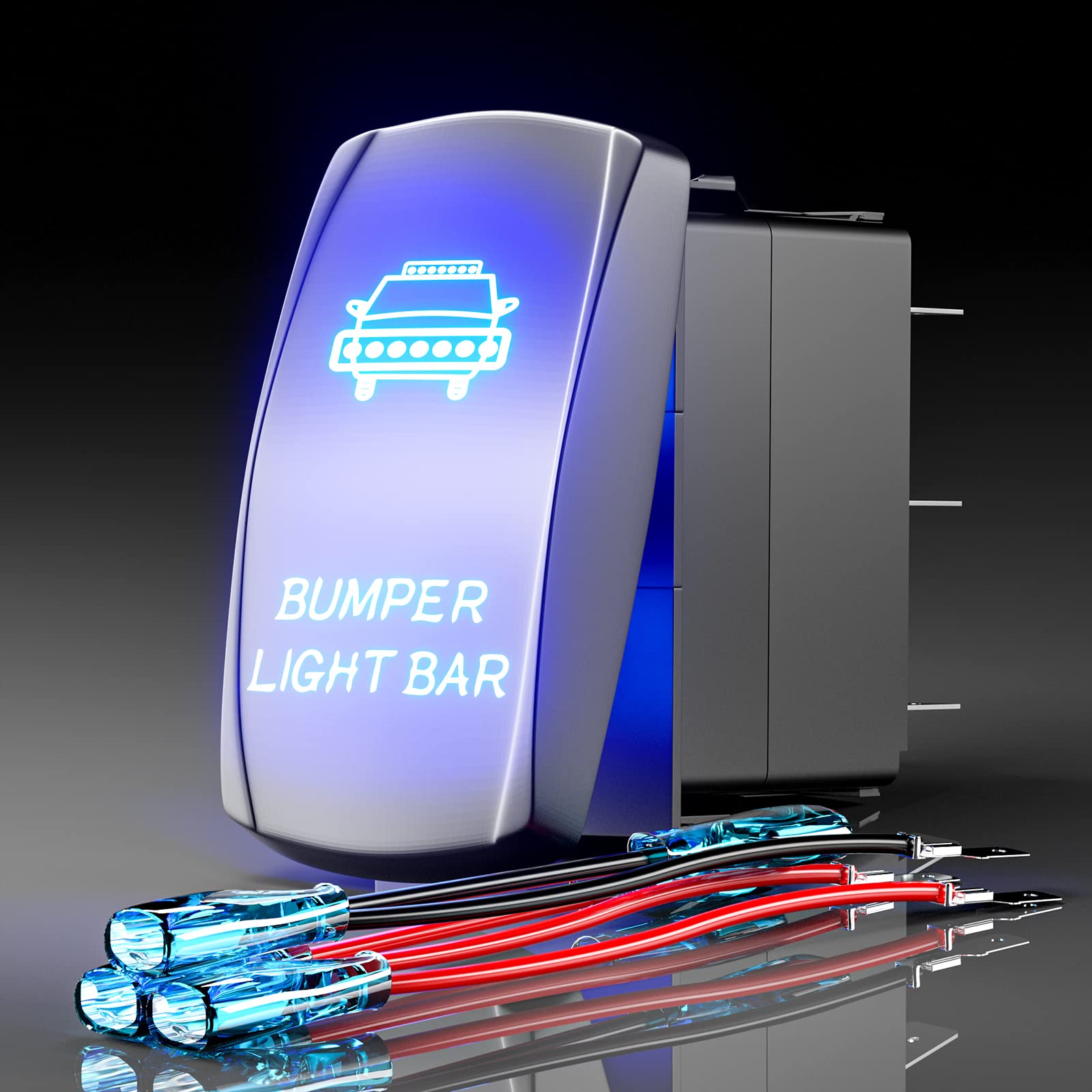 Amazon.com: Okerny Rocker Switch Bumper Light BAR,Laser Etched Toggle ...