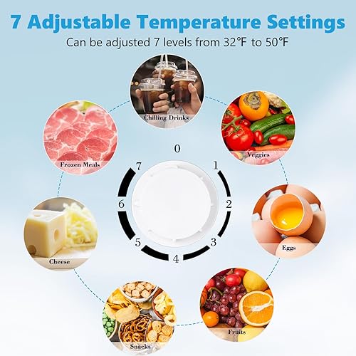 Miniatura 3 de COWSAR Mini refrigerador de 3.2 pies cúbicos con congelador, refrigerador compacto para dormitorio con puerta individual reversible, termostato