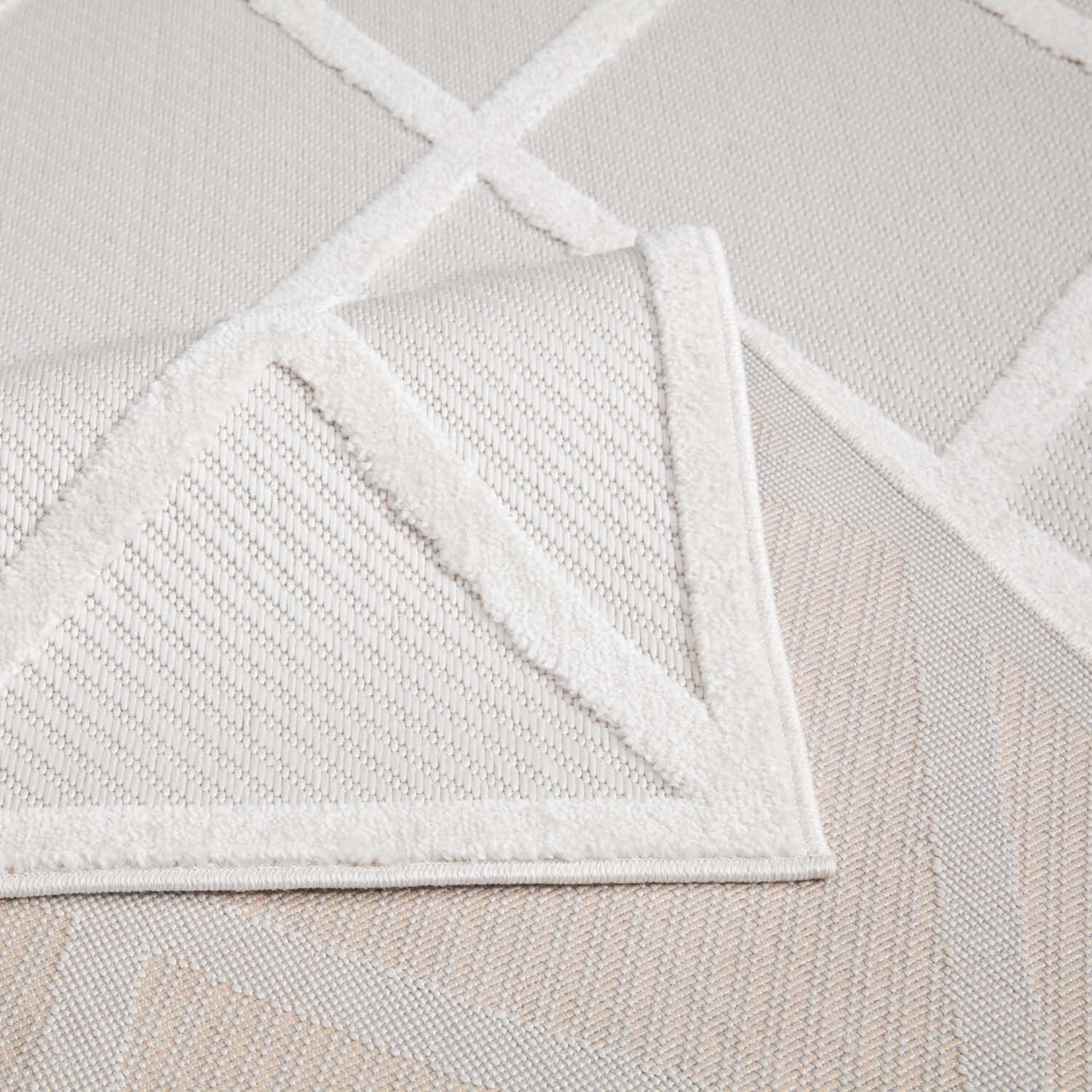 carpet city Tapijt voor buiten, weerbestendig, beige, 280 x 380 cm, palmbladeren, balkontapijt, waterafstotend, voor binnen en buiten, voor terras, tuin, keuken, badkamer of woonkamer