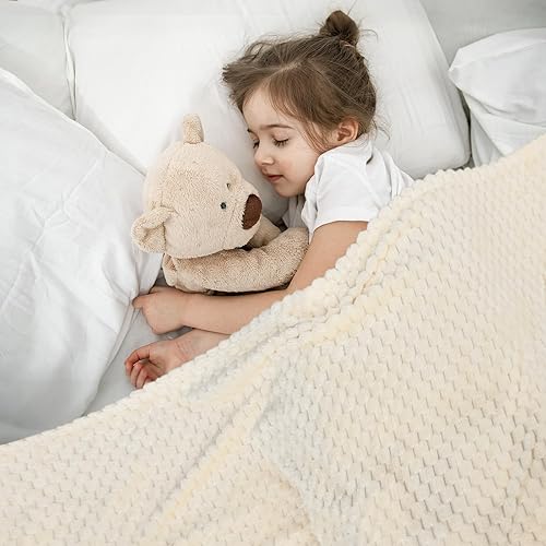 Vista 497 de Vessia Manta de franela de forro polar, 300GSM, acogedora manta a rayas verde salvia para sofá, cama y sofá, cálida y suave, acogedora manta