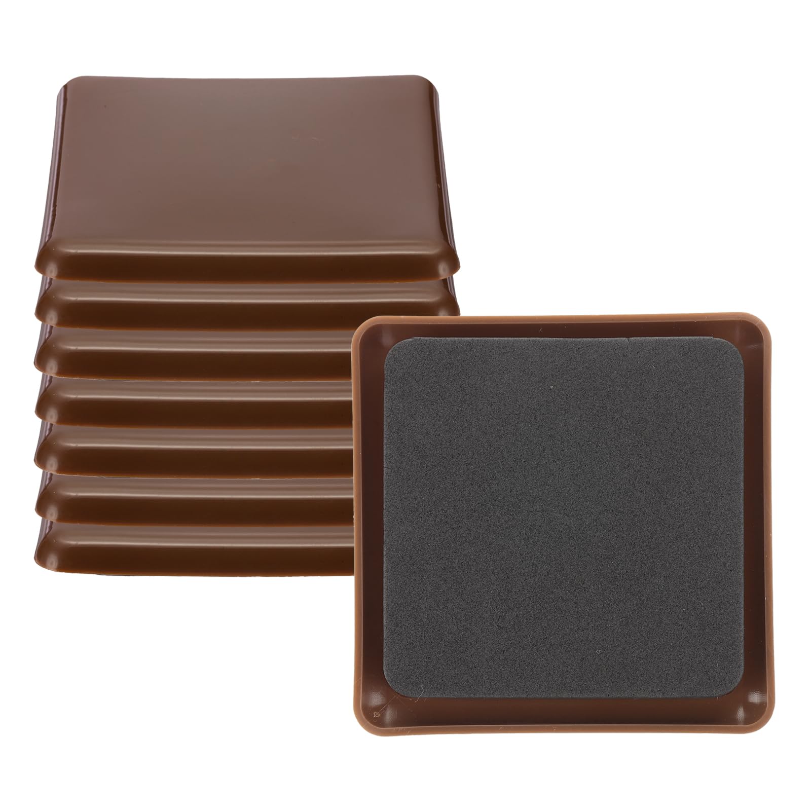 PATIKIL 3.5''x3.5'' Furniture Sliders, 8 Pcs Square Reusable Moving Furniture Slider Pad Protectors for Carpet Heavy Furnishing Mover Floor Protectors