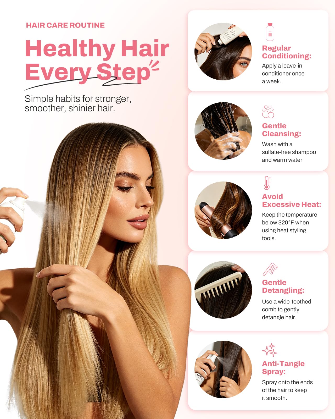 Moresoo Pasemka doczepiane z prawdziwymi włosami Remy, blond z pasemkami, 60 cm, przedłużające włosy, pasemka z prawdziwymi włosami, platynowy blond, gładkie, 10 sztuk, 25 gramów #60