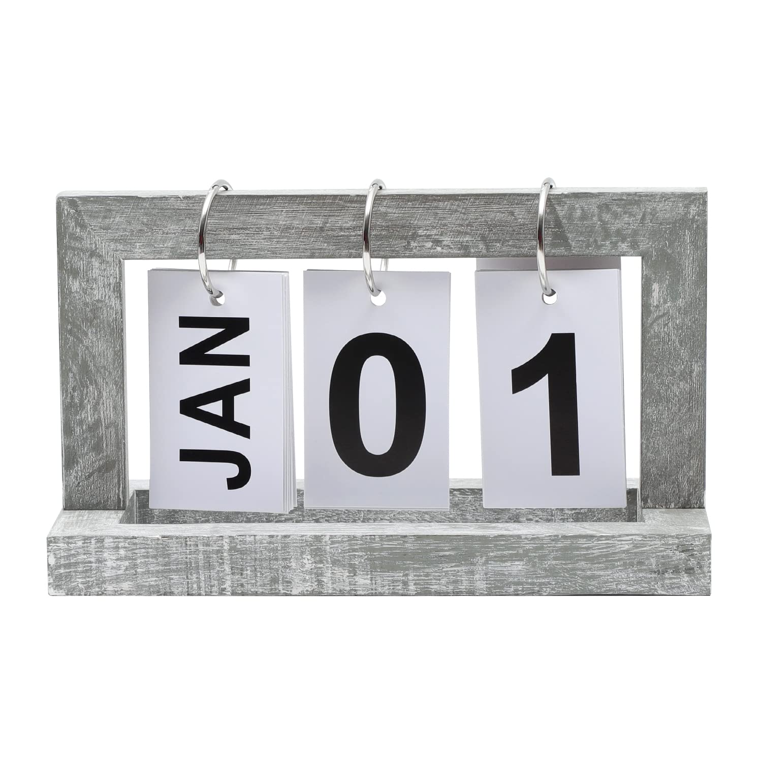 Firminana Desk Calendars for Office Flip Calendar,Perpetual Desktop Calendar 2023 Cute Small Flip Calendar,Gift for Memorial Day Recorder,Washed Grey