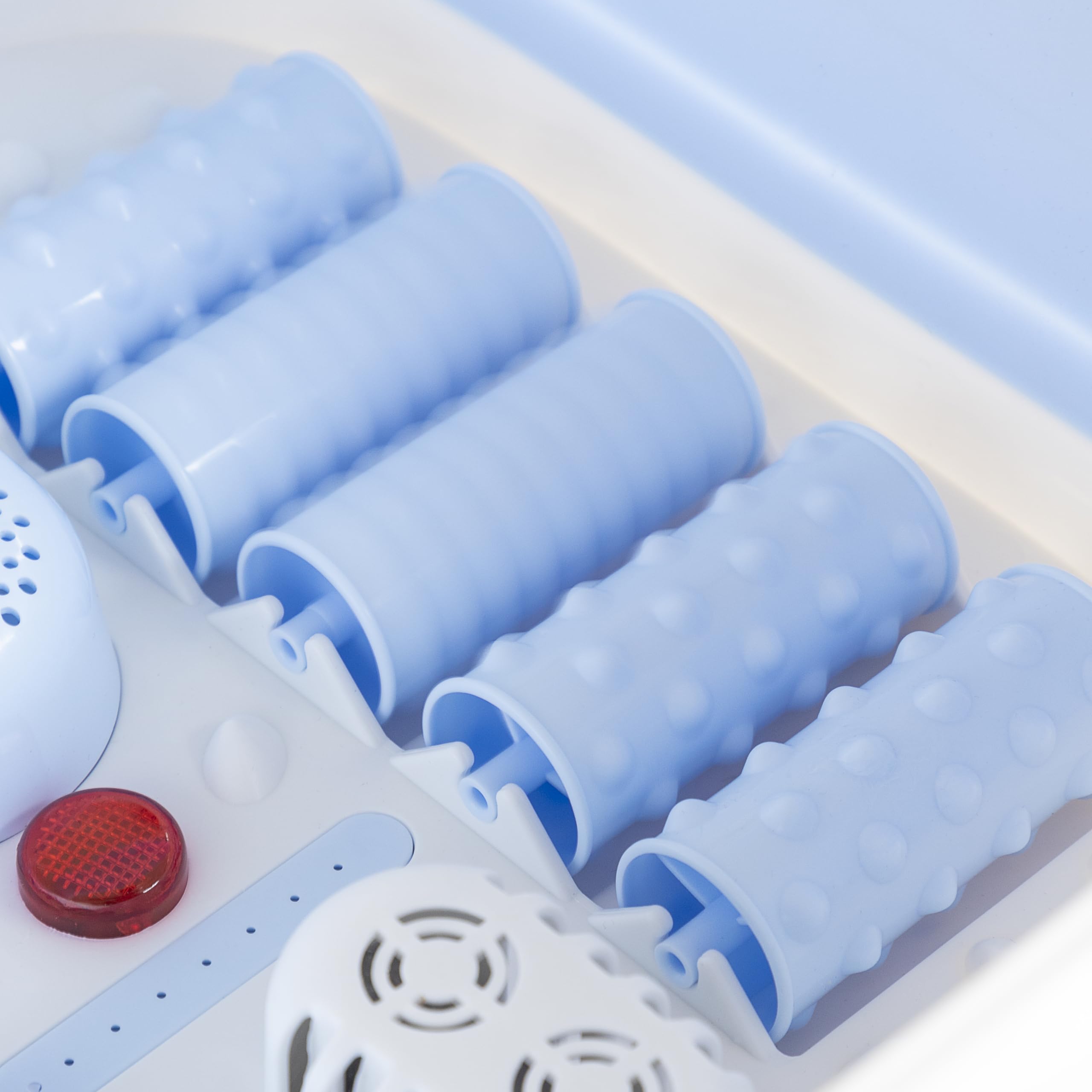 InnovaGoods® Spa para Pies Plegable 10 Litros, masajeador de pies burbujas con vibración y calentador agua por infrarrojos, 10 rodillos, puntos de presión sensación de alivio, descanso, relajación.