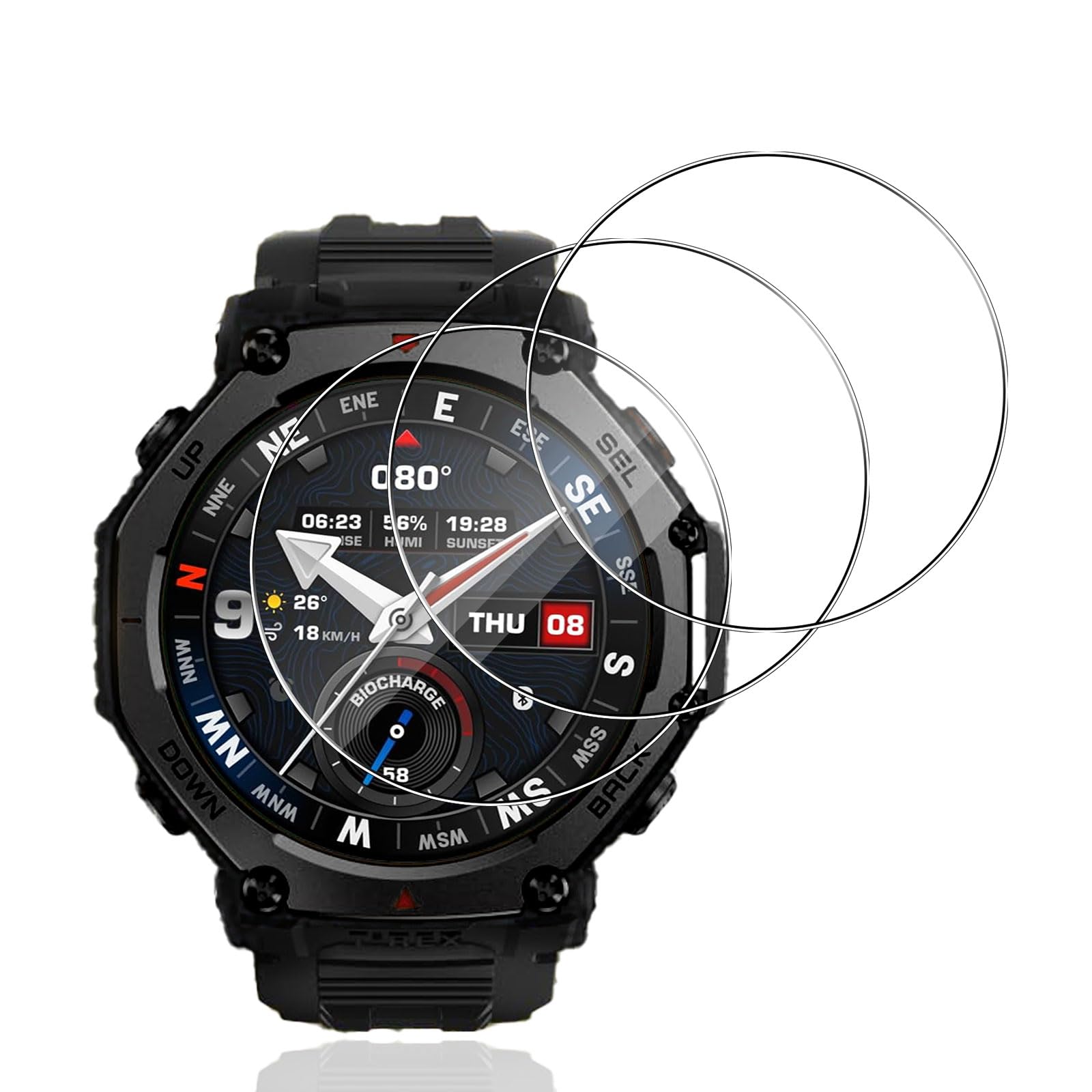 Amazon.co.jp: 【3枚セット】For Amazfit T-Rex 3 Pro/CMF By Nothing