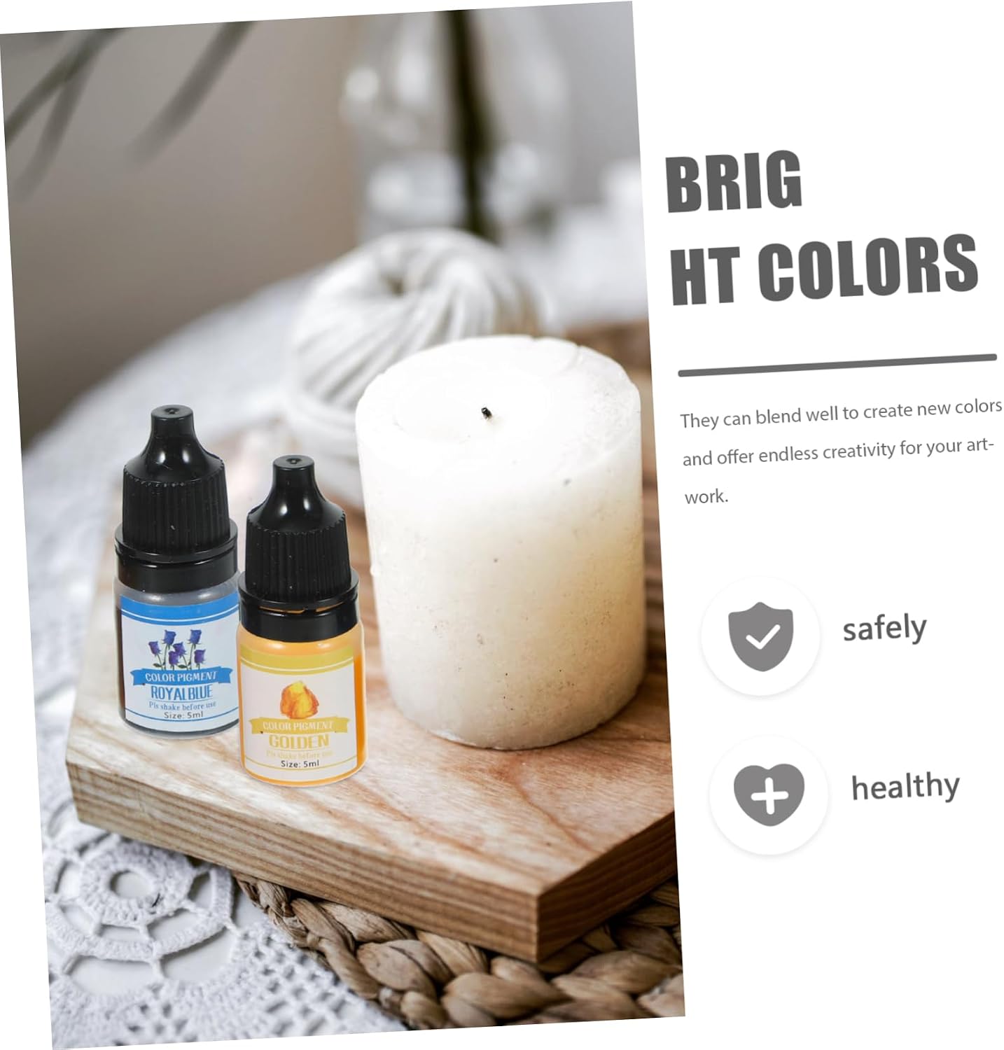 Epoxy Resin Diffusion Pigment Colorants for Candle Making of Liquid Colorants for Scented Candles and Soap Crafting Easy to Use and Safe for Handmade Projects
