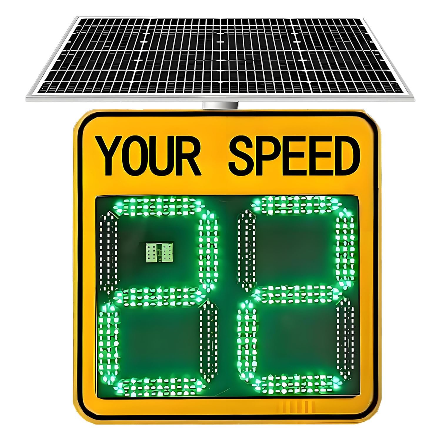 CelyToe Solar Speed Limit Sign With Remote Yellow-24 * 35in