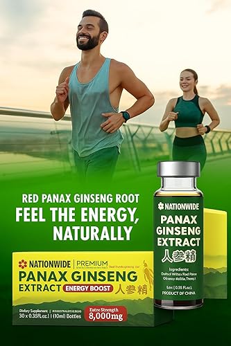 Miniatura 7 de Paquete de 2 extractos de panax ginseng prémium a nivel nacional, suplemento dietético de 8000 mg, 60 botellas, 0.35 onzas líquidas (cada caja tiene