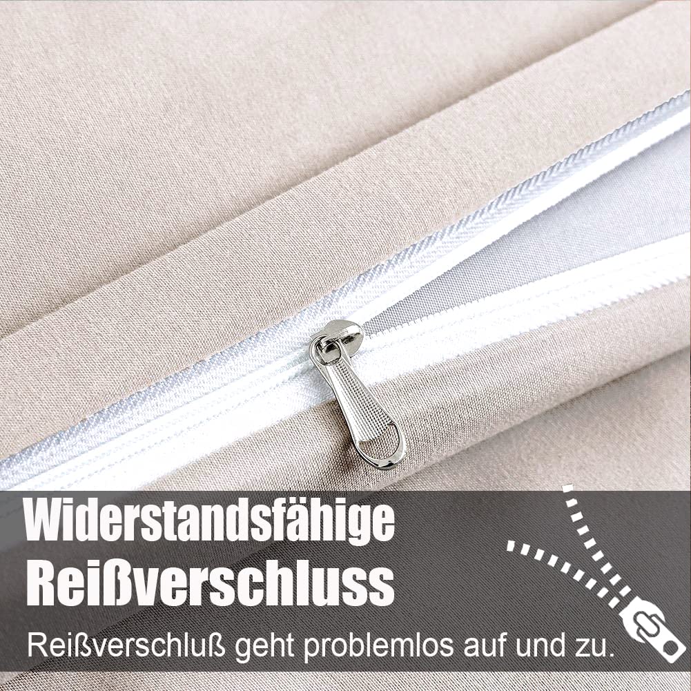 Set Biancheria Letto Soifox Microfibra - 200x220cm, Non Stirabile, Copripiumino + 2 Federe 80x80cm - Foto 8